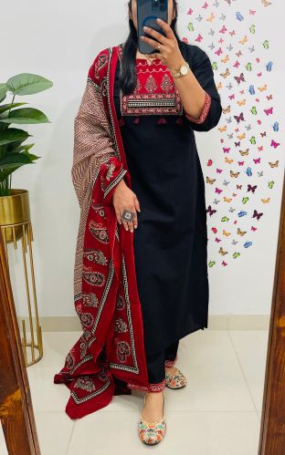 Cotton Kurtis, Color : Black