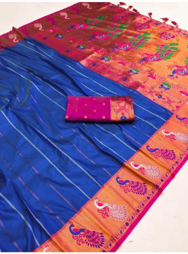 Ladies Pure Silk Paithani Saree Wedding Wear
