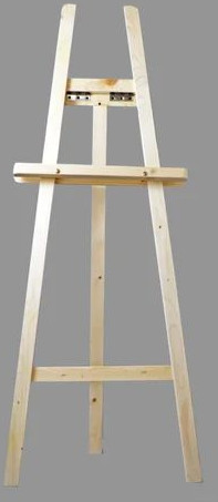 Non Polished 5 Feet Wooden Easel Stand, Color : Light Brown