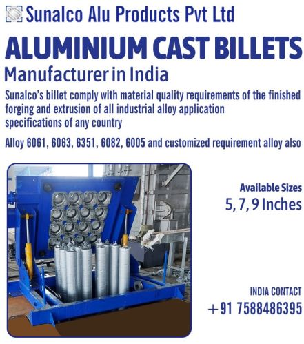 Non Polished Aluminium Billet, Brand Name : 6063