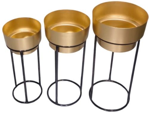 Planters Metal Stand, Shape : Round