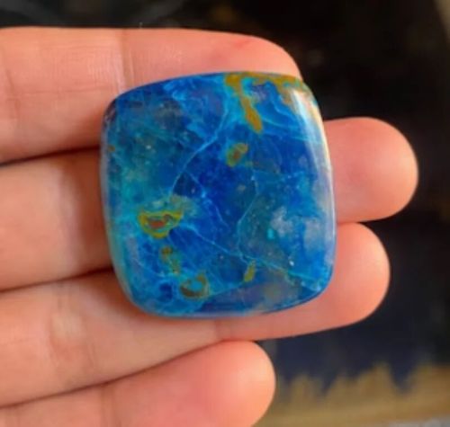 Polished Square Natural Shattuckite Gemstone, Gender : Unisex