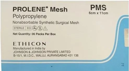 Ethicon PMS 6cmx11cm Prolene Mesh