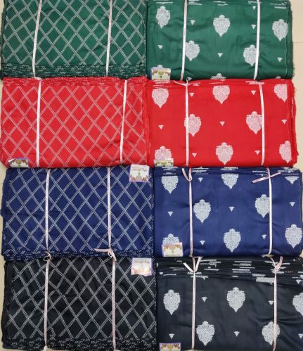 Rayon Zari Print Fabric, Certification : ISO 9001:2008 Certified