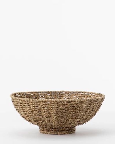 Aluminium Brown Decorative Jute Bowl for Vegetable Storing