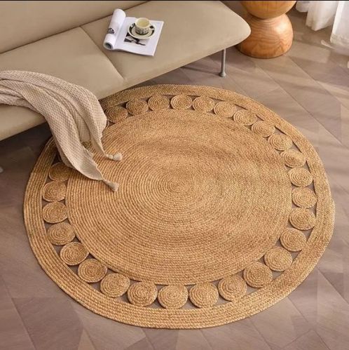 Smooth Modern Home Jute Rug Mat, Color : Brown, Brow