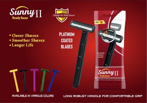 Sunny Polished Plastic Paltinum Coted Shaving Razor Standard