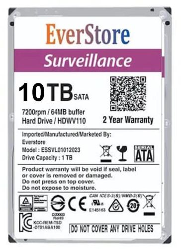 All Metal Everstore 10tb Surveillance Hard Disk Drive for Internal