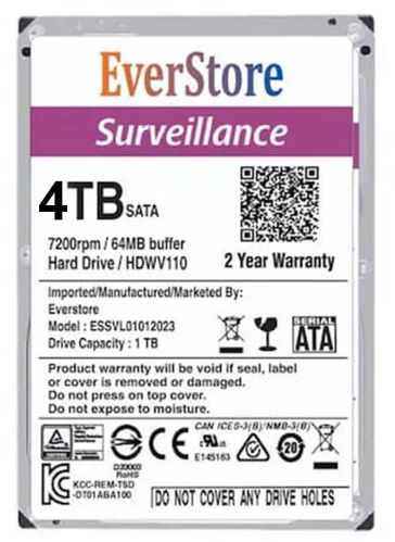 All Brand Metal Everstore 4tb Surveillance Hard Drive for Internal