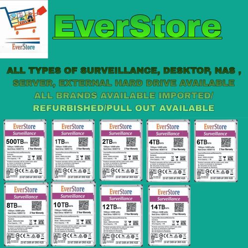 Everstore Surveillance and Desktop Hard Drive HDD For Internal