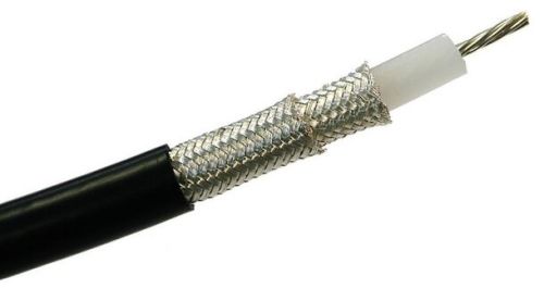 Low Loss Flexible LMR-240 Outdoor Rated Coax Cable Double Shielded With Black Pe Jacket