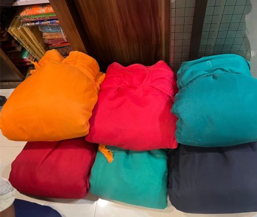 Plain Butter Crepe Fabric, Color : Multicolor, Packaging Type : Roll