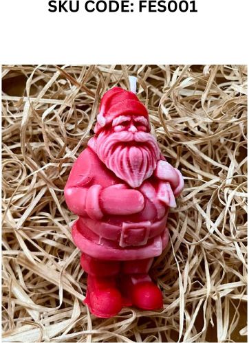 Scentiments FES001 Handmade Santa Candle, Color : Red for Decoration