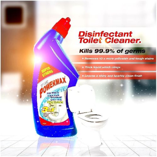 500ml Powermax Toilet Cleaner, Form : Thick Liquid