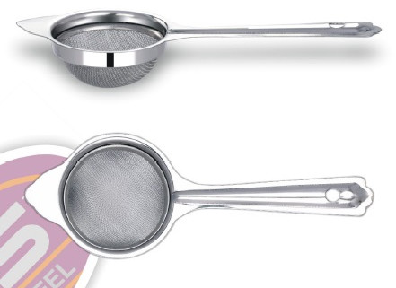 Polished Double Jali Stainless Steel Tea Strainer