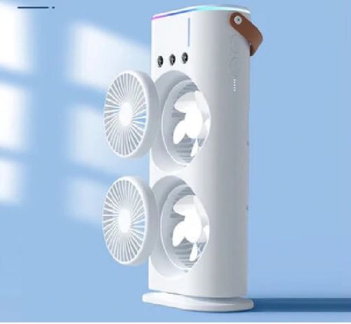 Plastic Air Cooler Fan with Mist, Color : Grey, White