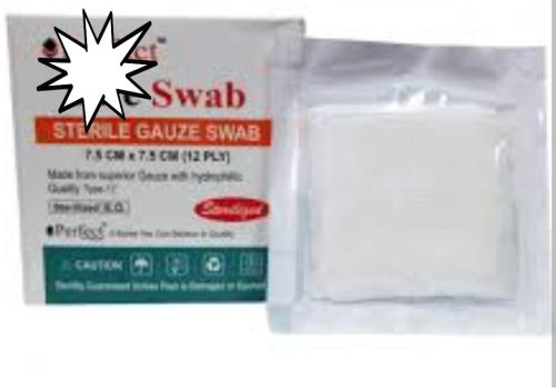 Sterile Gauze Swab, Packaging Type : White