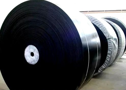 Rubber Heavy Duty Conveyor Belt, Color : Black