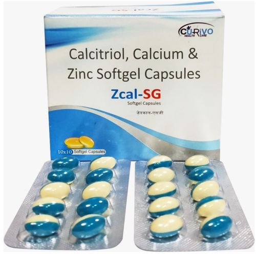Calcium Capsules, Packaging Size : 10X1X10, Certification : WHO-GMP