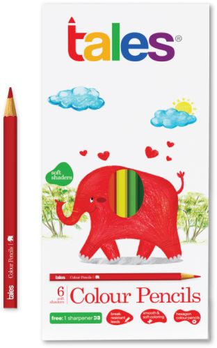 Hemlock Wood Color Pencils, Brand Name : Tales, Length : 8-10inch