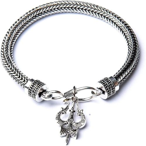 Polished Antique Silver Bracelets, Color : Grey