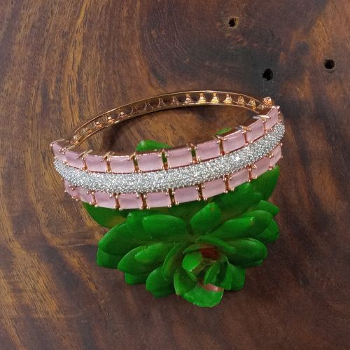 Broad Style Openable Cubic Zirconia Ladies Kada