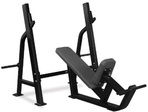 Polished Mild Steel Olympic Incline Bench, Color : Black for Gym