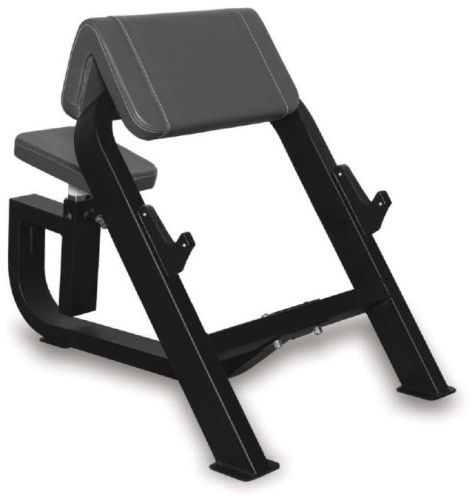 Polished Mild Steel Preacher Curl Bench, Color : Black for Gym Use