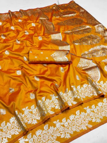 Weaving Unstitched Ladies Soft Silk Saree Party Wear