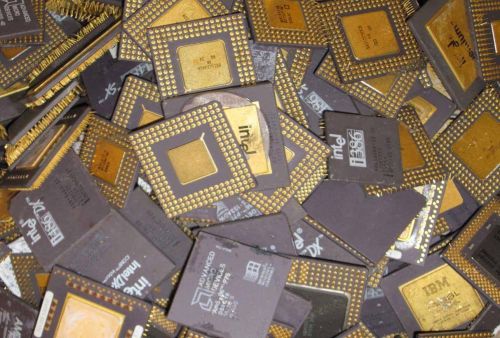 Gold Ceramic CPU Processor Scrap, Condition : Used, Waste
