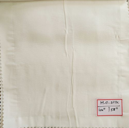 Plain HO Silk Fabric, Color : White, Technics : Machine Made