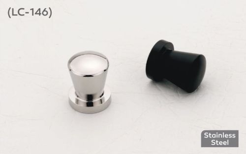 Polished LC 146 Stainless Steel Knob, Color : Black & Silver for Door