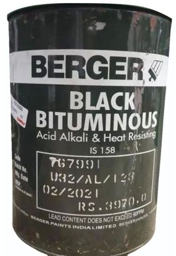 Berger Black Bituminous Paint, Packaging Type : Tin Can