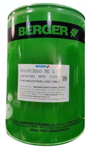 Berger Black Synthetic Enamel Paint, Packaging Type : Tin Can