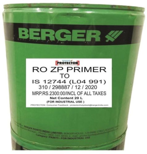 Berger RO ZP Primer, Color : Red Oxide, Packaging Type : Tin Can