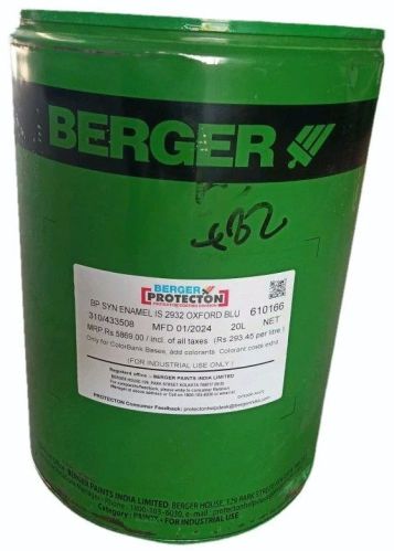 Berger Synthetic Enamel Oxford Blue Paint, Packaging Type : Tin Can