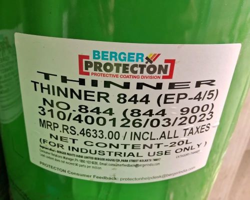 No. 844 Berger Thinner, Packaging Type : Tin Can for Paint Industry