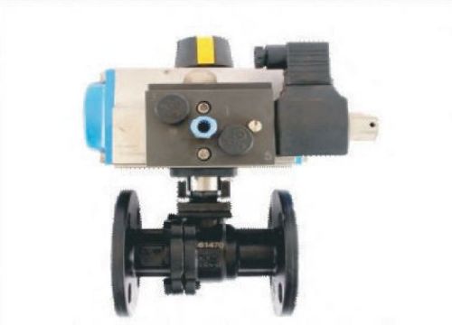 Flanged End Color Coated Carbon Steeel Automated Ball Valve
