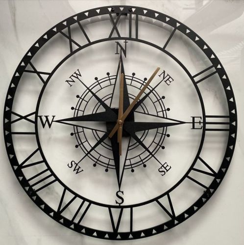 Polished Metal Wall Clock, Shape : Round, Display Type : Analog