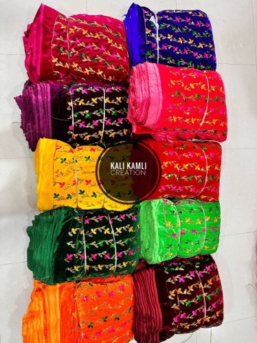 Printed Makhmal Velvet Coding Work Fabric, Color : Multi Colour