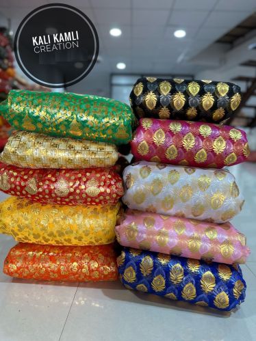 Net Tissue Foil Fabric, Color : Multi Colour