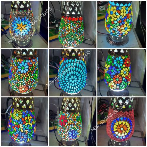 Glass Mosaic Lantern 6 Inch, Specialities : Silver Coated Fitting
