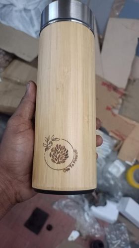 Bamboo Flask Bottle, Color : Wooden