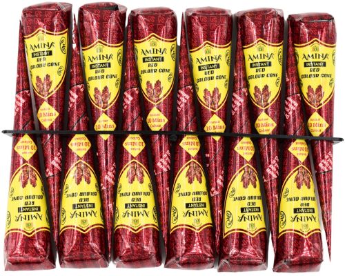 Instant Red Mehendi Cone ( Pack of 12)