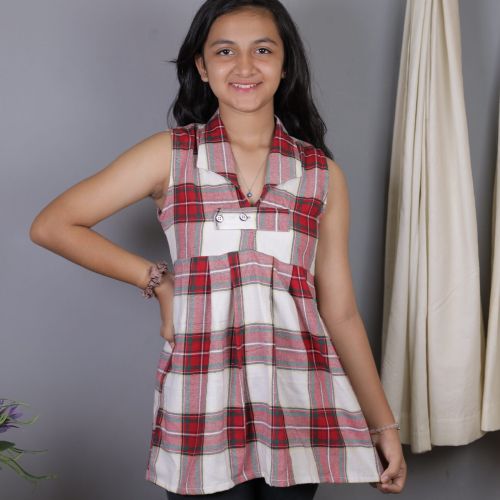 100% Pure Organic Cotton Short Frock for Girls