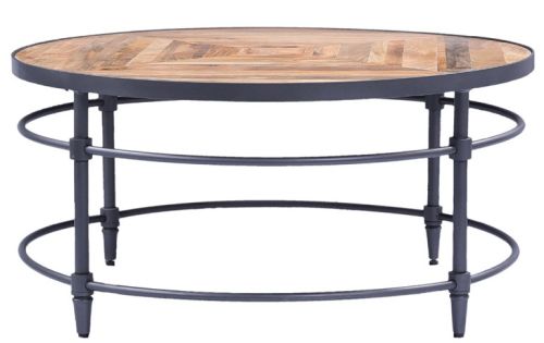 Iron Legs with Wooden Coffee Table