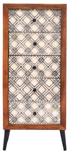 Unique Pattern Wooden Carved Chest Drawer