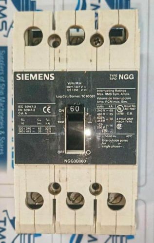 Siemens MCCB NGG 3B060