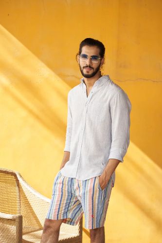 Striped Fun Beach Mens Cotton Shorts All Size