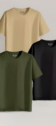 50% Cotton/50% Polyester T Shirts, Size : XL